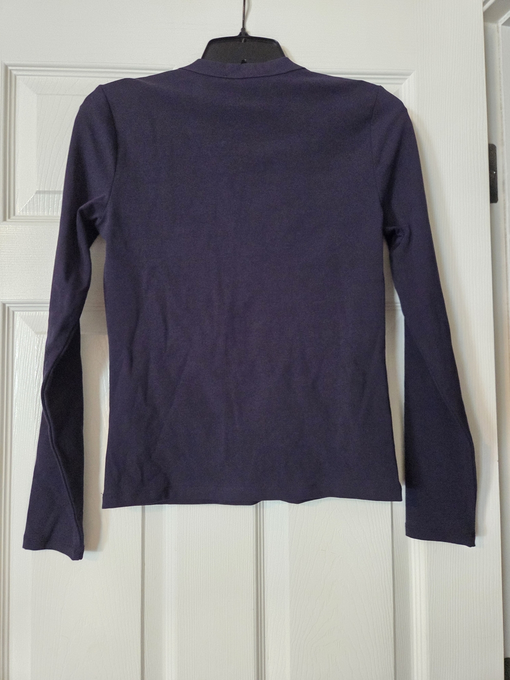 Free Assembly Long-Sleeve Henley Top - Navy - Picture 7 of 9